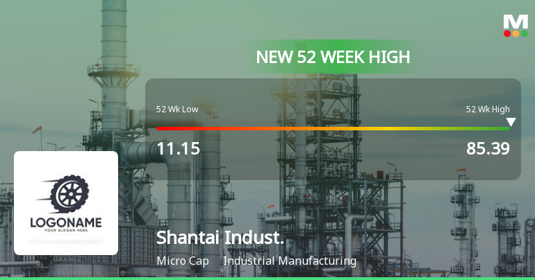 Broad-Based Technical Strength Lifts Shantai Industries Ltd to 52-Week High of Rs 85.39
