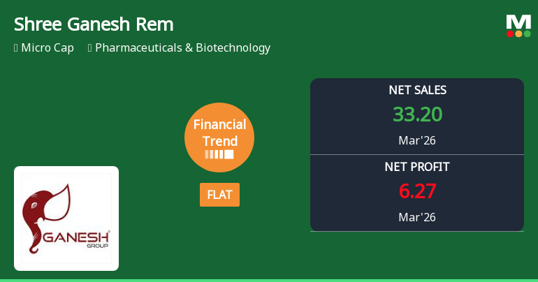 Shree Ganesh Remedies Ltd Reports Mixed Quarterly Results Amid Shifting Financial Trends