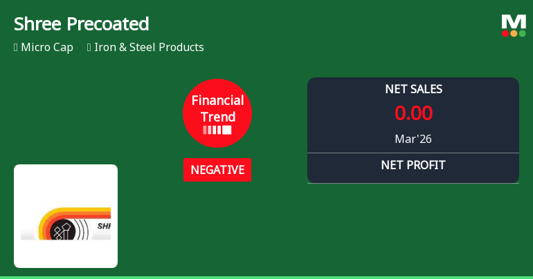 Shree Precoated Steels Ltd Reports Negative Financial Trend Amidst Mixed Market Returns