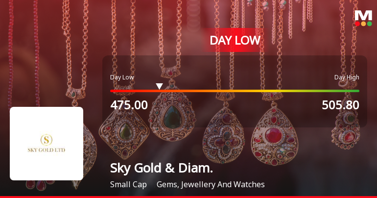 Sky Gold & Diamonds Ltd Hits Intraday Low Amid Price Pressure on 11 May 2026