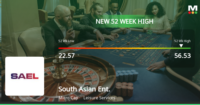 Broad-Based Technical Strength Lifts South Asian Enterprises Ltd to 52-Week High of Rs 56.53