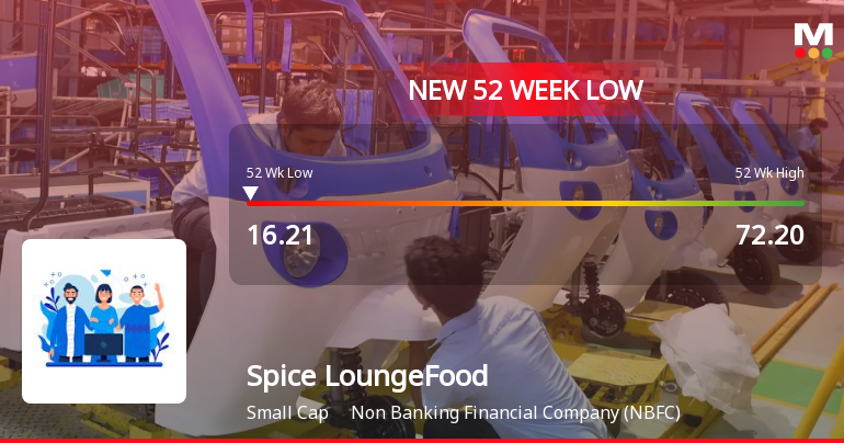 Five Consecutive Losses Push Spice Lounge Food Works Ltd to a New 52-Week Low