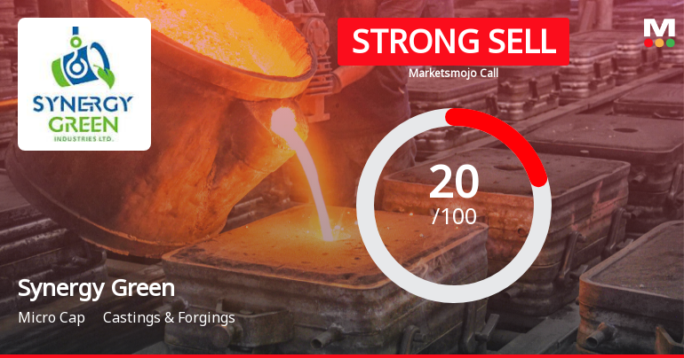 Synergy Green Industries Downgraded to Strong Sell Amid Weak Fundamentals and Valuation Concerns