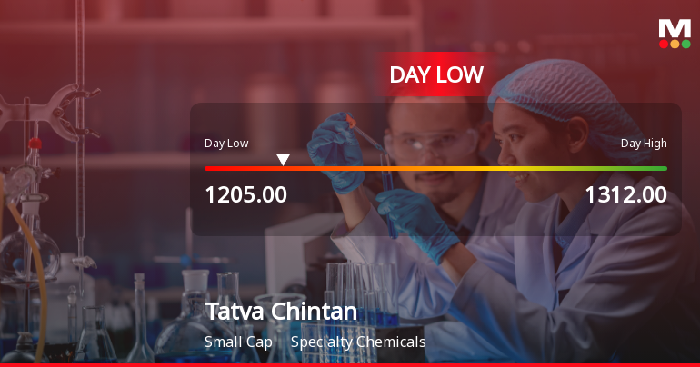 Tatva Chintan Pharma Chem Ltd Hits Intraday Low Amid Price Pressure