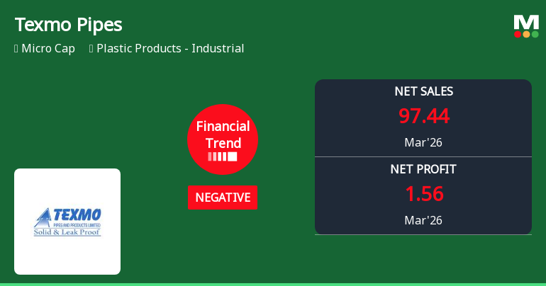 Texmo Pipes & Products Ltd Reports Sharp Decline in Quarterly Profit Amid Rising Interest Costs