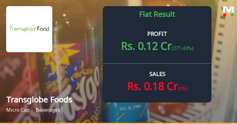 Transglobe Foods Q4 FY25: Micro-Cap Beverage Company Returns to Profit Amid Sporadic Operations