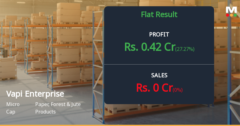 Vapi Enterprise Q4 FY26: Micro-Cap Paper Company Struggles with Zero Revenue, Stock Down 30% YoY