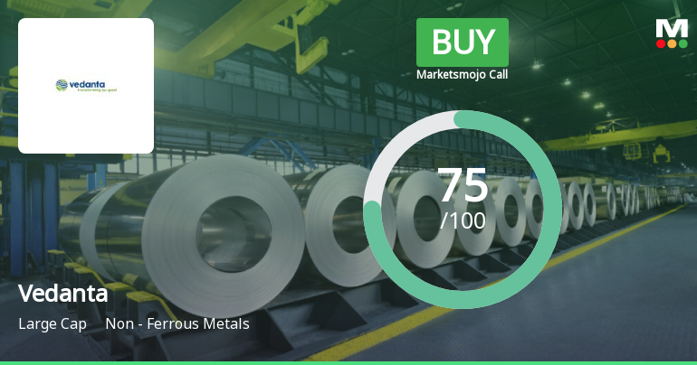 Vedanta Ltd. Upgraded to Buy by MarketsMOJO on Improved Valuation and Technicals