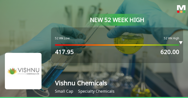 Broad-Based Technical Strength Lifts Vishnu Chemicals Ltd to 52-Week High of Rs 620
