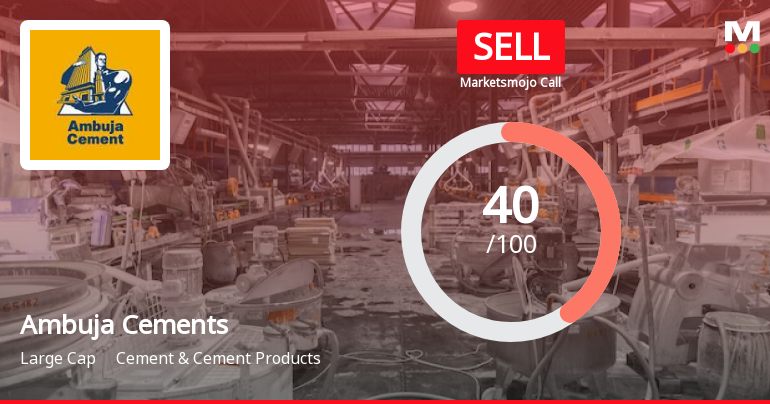 Ambuja Cements Ltd is Rated Sell