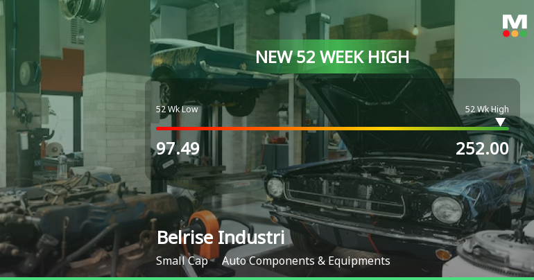Broad-Based Technical Strength Lifts Belrise Industries Ltd to 52-Week High of Rs 252