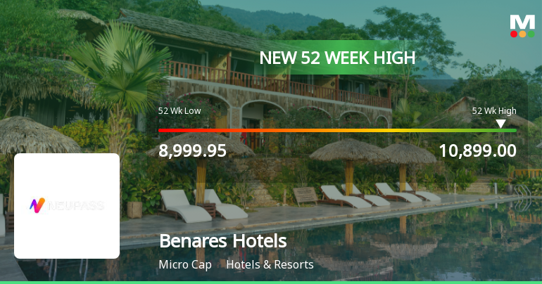 Benares Hotels Ltd Hits New 52-Week High of Rs 10899 on Back of Strong Technical Signals