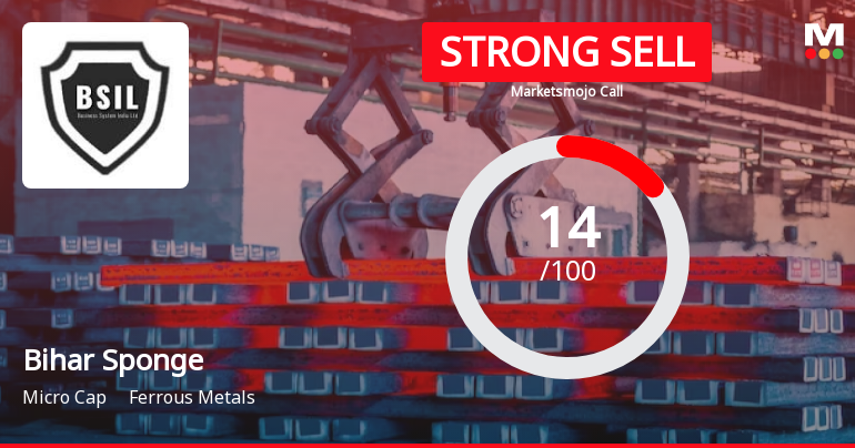 Bihar Sponge Iron Ltd is Rated Strong Sell