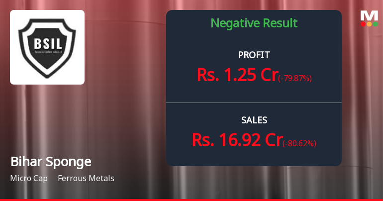 Bihar Sponge Iron Q4 FY26: Revenue Collapse Masks Other Income Dependence