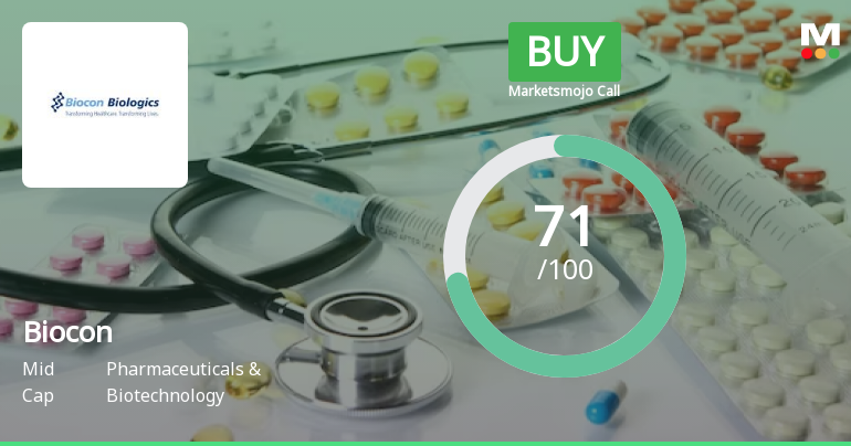 Biocon Ltd. is Rated Buy by MarketsMOJO