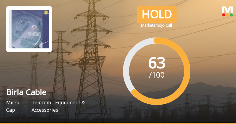 Birla Cable Ltd is Rated Hold by MarketsMOJO