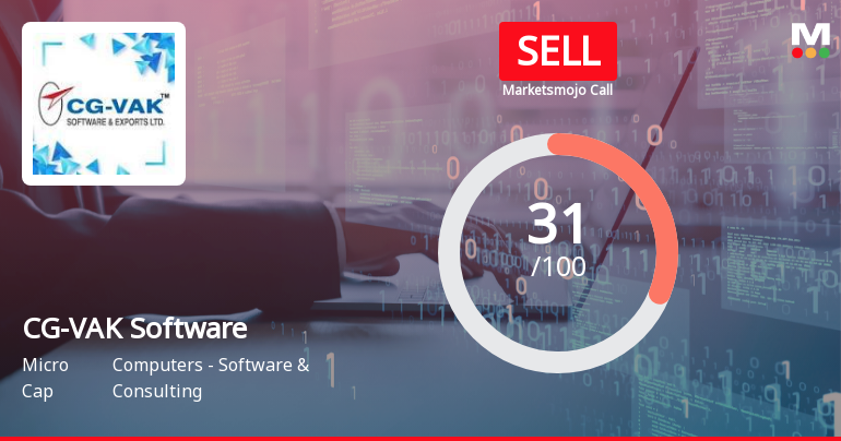 CG-VAK Software & Exports Ltd Upgraded to Sell on Valuation Improvement