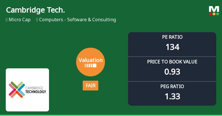 Cambridge Technology Enterprises Ltd: Valuation Shifts Signal Changing Price Attractiveness