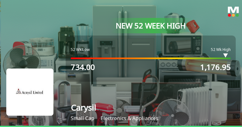 Broad-Based Technical Strength Lifts Carysil Ltd to 52-Week High of Rs 1176.95