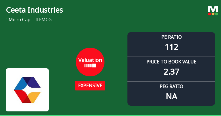 Ceeta Industries Ltd Valuation Shifts Signal Expensive Market Position Amid Mixed Returns