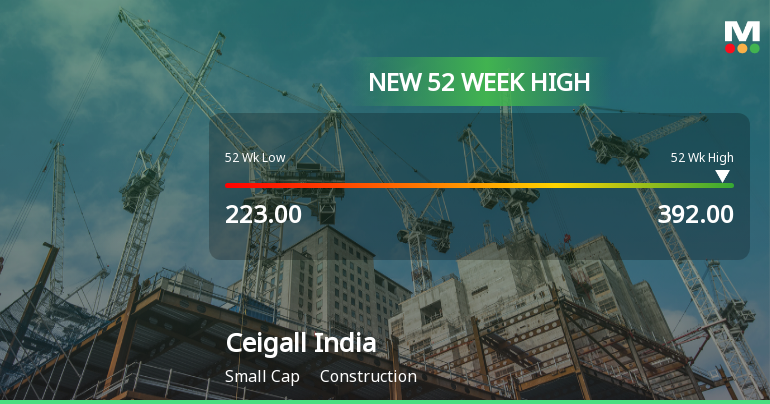 Broad-Based Technical Strength Lifts Ceigall India Ltd to 52-Week High of Rs 392