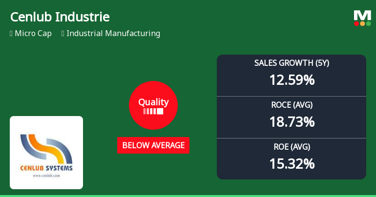 Cenlub Industries Ltd Quality Grade Downgrade Highlights Fundamental Challenges