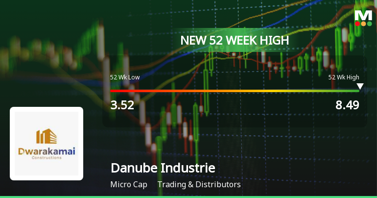 Broad-Based Technical Strength Lifts Danube Industries Ltd to 52-Week High of Rs 8.49