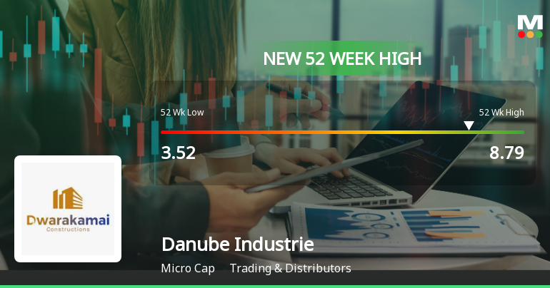 Broad-Based Technical Strength Lifts Danube Industries Ltd to 52-Week High of Rs 8.79