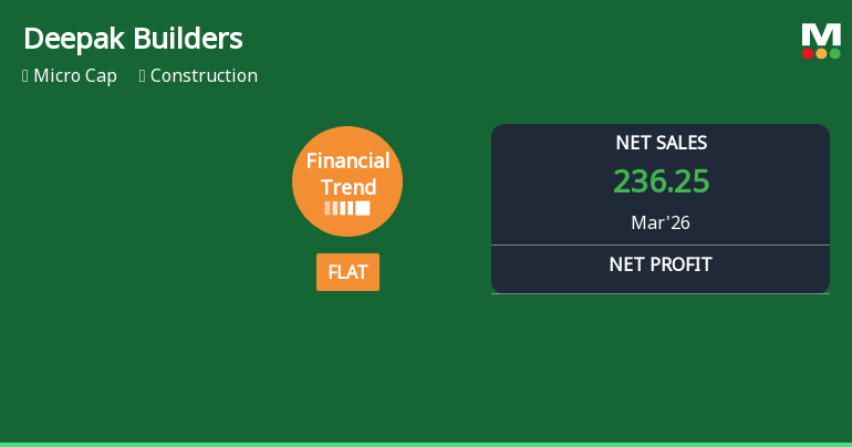 Deepak Builders & Engineers India Ltd Reports Flat Quarterly Performance Amid Mixed Financial Trends