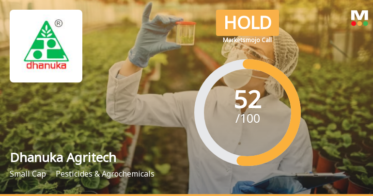 Dhanuka Agritech Ltd is Rated Hold by MarketsMOJO