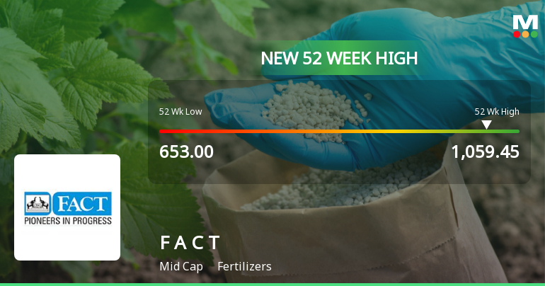 Broad-Based Technical Strength Lifts Fertilizers & Chemicals Travancore Ltd to 52-Week High of Rs 1059.45