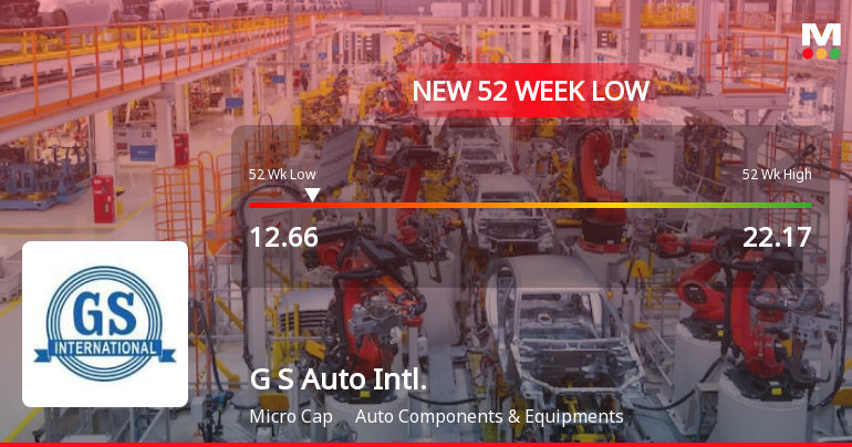 Six-Day Slide Pushes G S Auto International Ltd to 52-Week Low of Rs 14.99