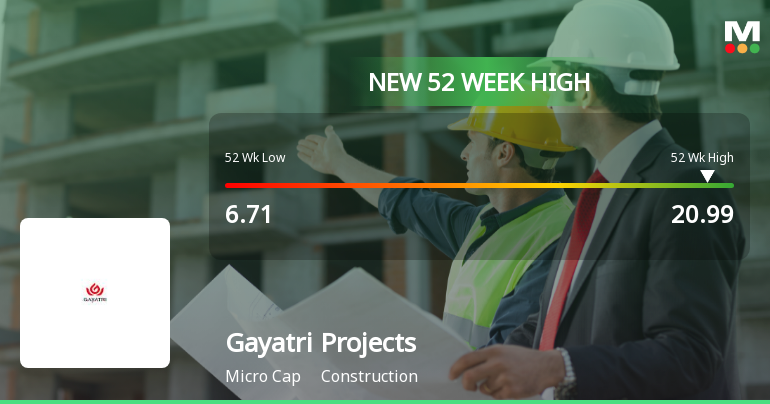 Broad-Based Technical Strength Lifts Gayatri Projects Ltd to 52-Week High of Rs 20.9