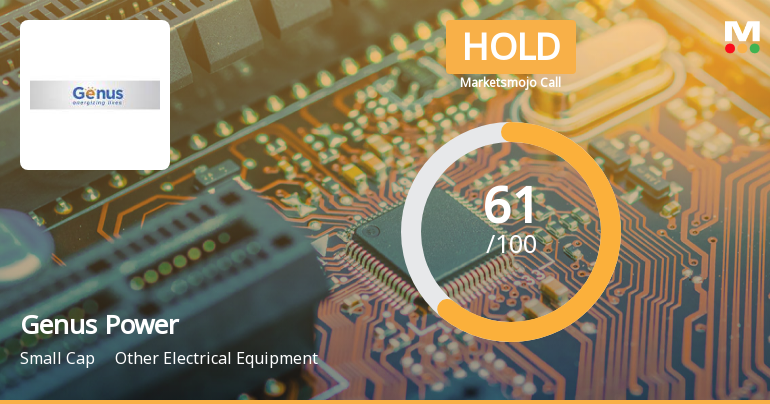 Genus Power Infrastructures Ltd is Rated Hold