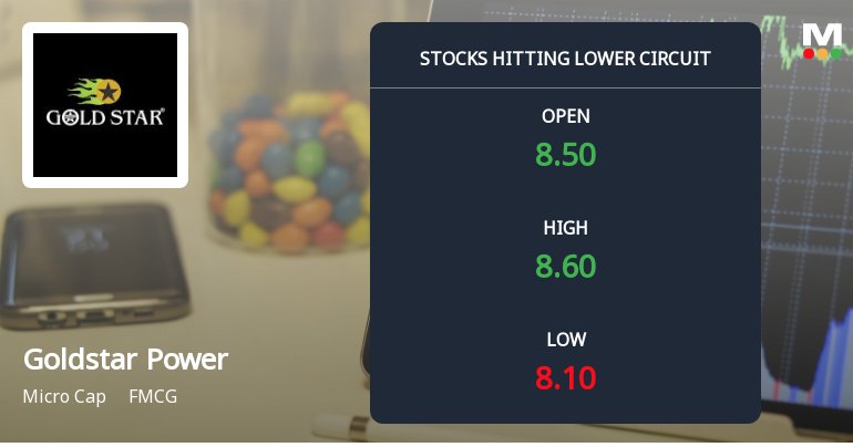 Goldstar Power Ltd Locks at Lower Circuit With 4.7% Loss — Sellers Queue, No Buyers in Sight