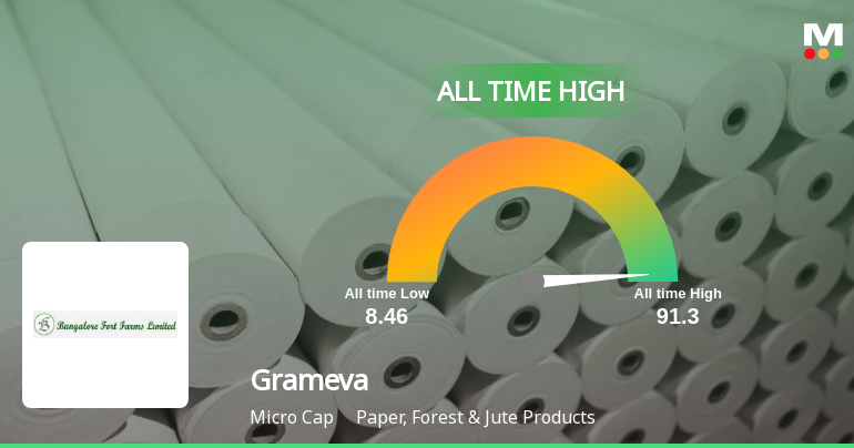 From Gap-Down to Record Close: Grameva Limited Touches All-Time High at Rs 91.30