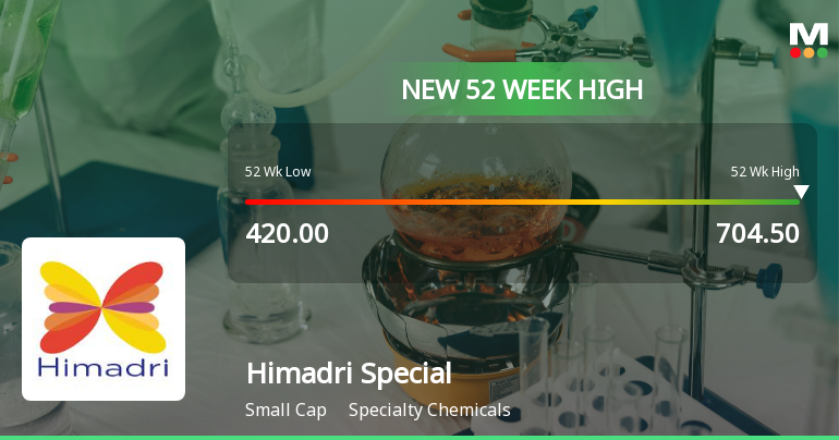 Broad-Based Technical Strength Lifts Himadri Speciality Chemical Ltd to 52-Week High of Rs 704.5
