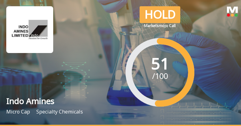 Indo Amines Ltd is Rated Hold by MarketsMOJO