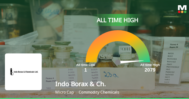 Strong Momentum Meets Stretched Valuations as Indo Borax & Chemicals Ltd Reaches All-Time High