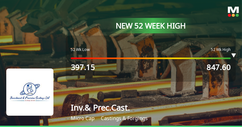 Broad-Based Technical Strength Lifts Investment & Precision Castings Ltd to 52-Week High of Rs 847.6