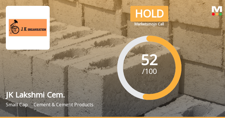 JK Lakshmi Cement Ltd Upgraded to Hold by MarketsMOJO on Technical Improvements