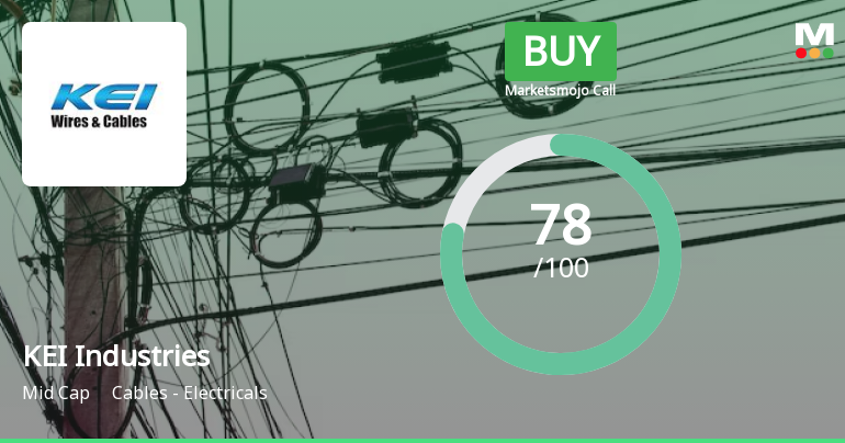KEI Industries Ltd is Rated Buy by MarketsMOJO
