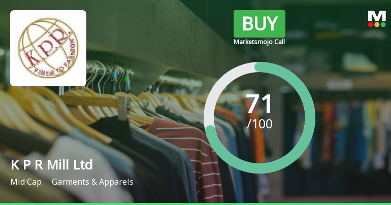 K P R Mill Ltd Upgraded to Buy: Comprehensive Analysis of Quality, Valuation, Financial Trend, and Technicals