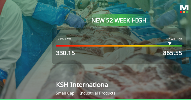 Broad-Based Technical Strength Lifts KSH International Ltd to 52-Week High of Rs 865.55