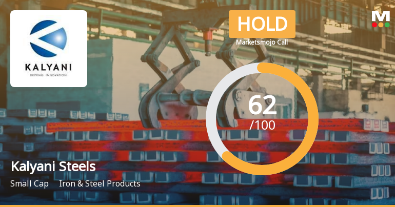 Kalyani Steels Ltd is Rated Hold by MarketsMOJO