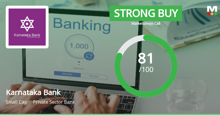 Karnataka Bank Ltd Upgraded to Strong Buy on Robust Valuation and Financial Metrics