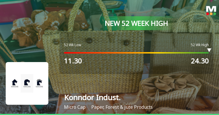 Broad-Based Technical Strength Lifts Konndor Industries Ltd to 52-Week High of Rs 24.3