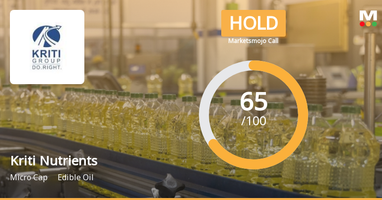 Kriti Nutrients Ltd is Rated Hold by MarketsMOJO