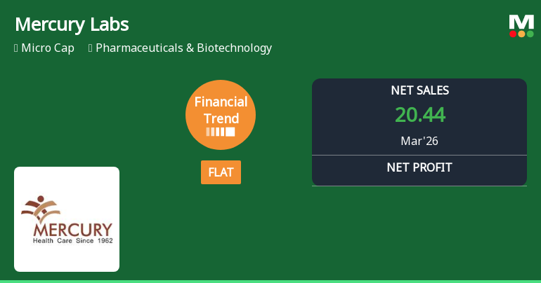 Mercury Laboratories Ltd Reports Flat Quarterly Performance Amid Margin Pressures