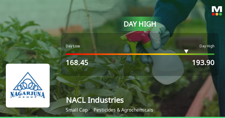 NACL Industries Ltd Surges 11.13% to Day's High of Rs 178.25 — Outperforms Sector by 6.81 Percentage Points